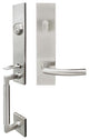 Oslo Lever, Tubular Entry Handleset, Left Hand Reverse, Satin Stainless Steel