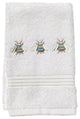 Terry Guest Towel, Three Napoleon Bees, Duck Egg Blue
