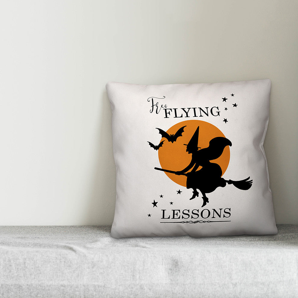 Free Flying Lessons Throw Pillow