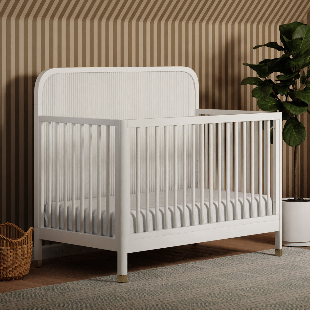 Brimsley Tambour 4-in-1 Convertible Crib, Warm White