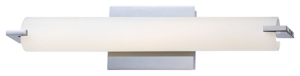 Tube Bath, Chrome With Etched Opal Glass