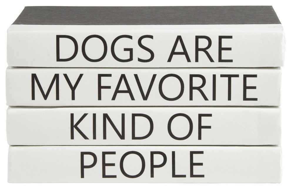 4 Piece Dogs Quote Decorative Book Set