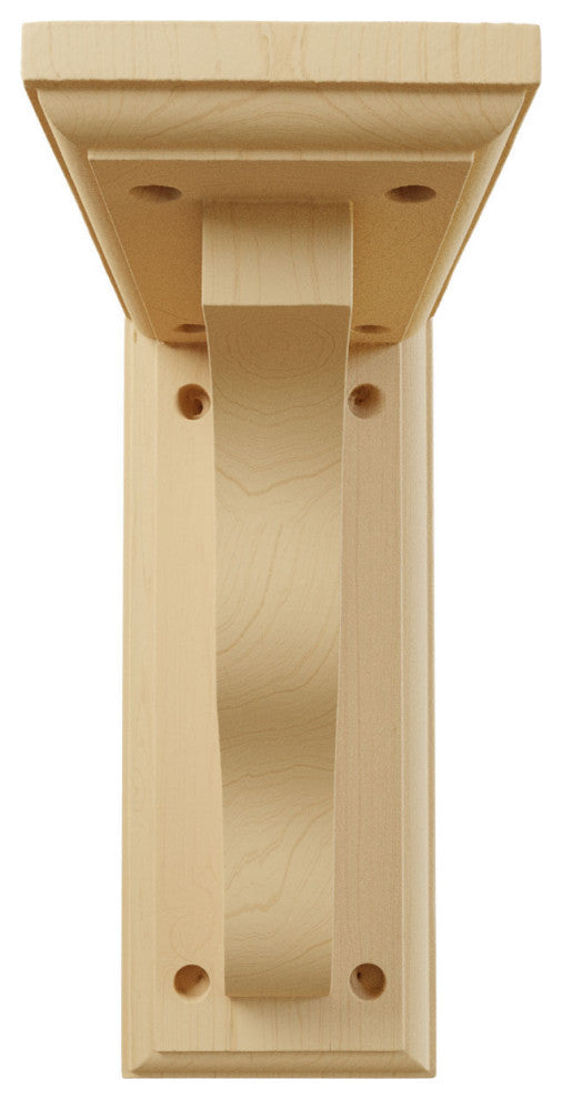 3 1/2"W x 7"D x 9"H Hamilton Traditional Bracket, Alder