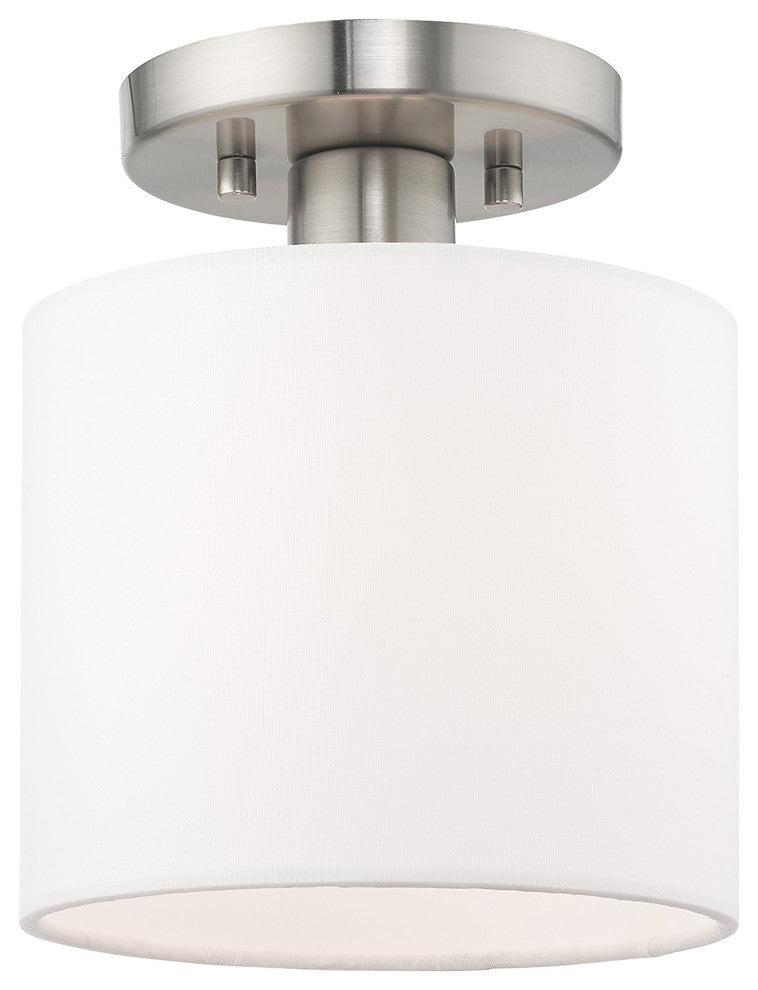 Livex Lighting Brushed Nickel 1-Light Ceiling Mount