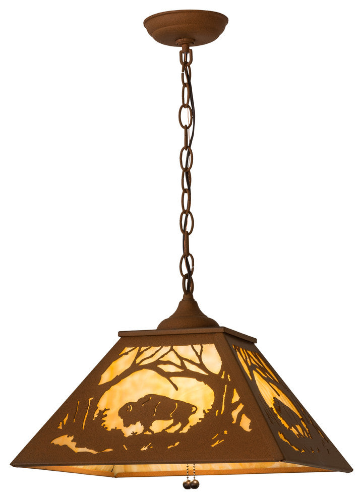 16Sq Buffalo at Dawn Pendant