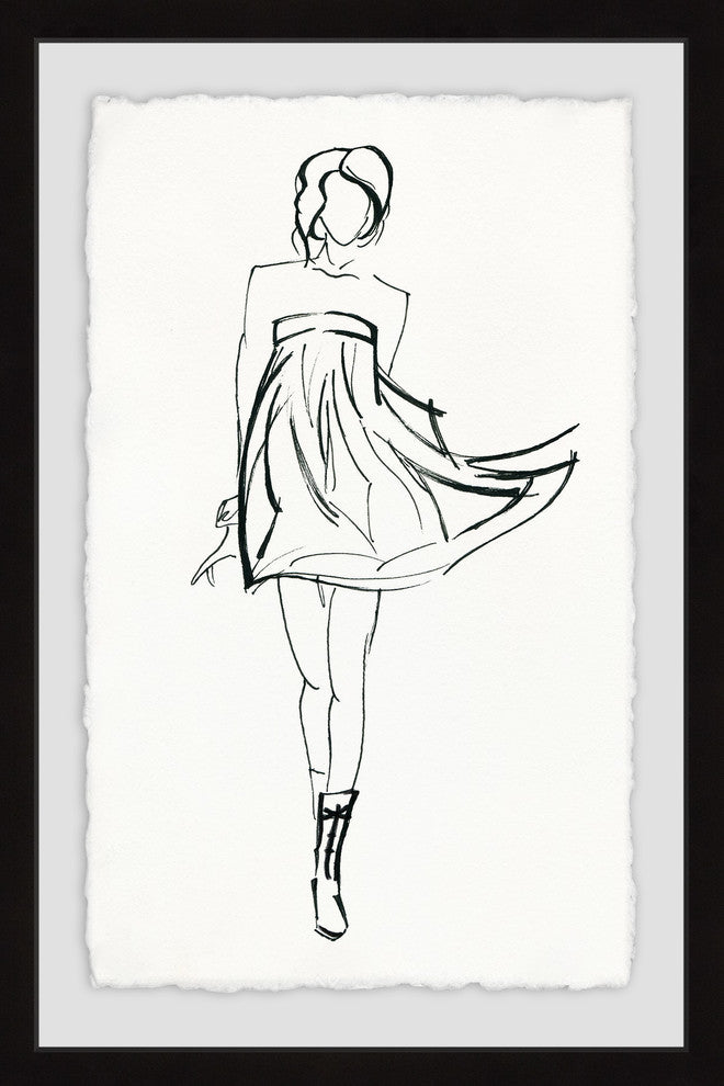 "Fun and Flirty" Framed Painting Print, 12"x18"