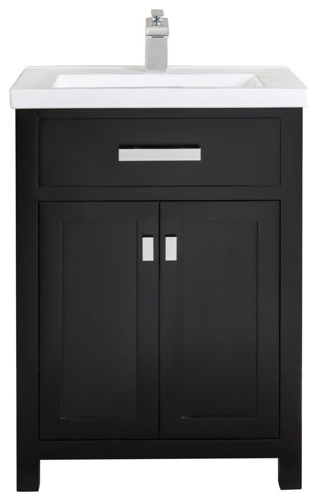 Water Creation Myra 24" Single Vanity, Double Door, Without Faucet, Espresso