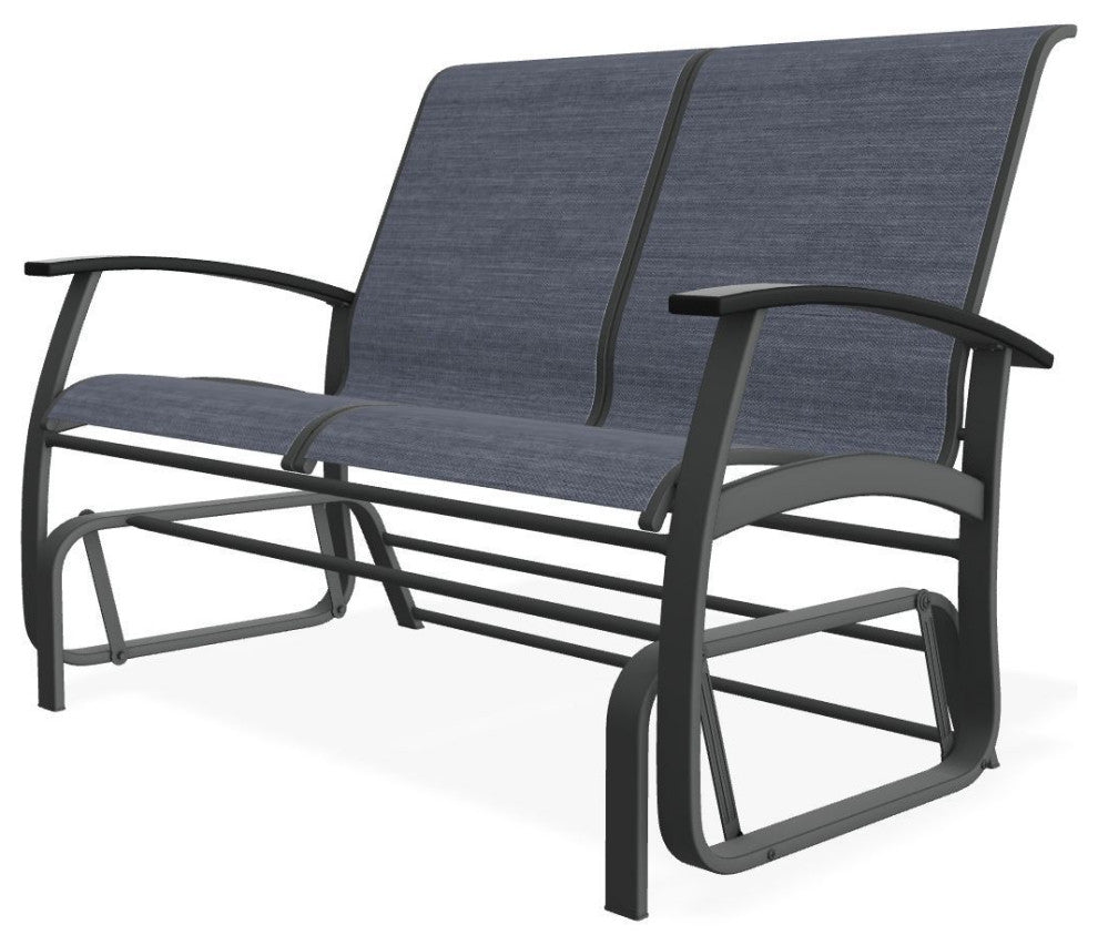 Belle Isle Sling 2-Seat Glider, Augustine Denim/Graphite