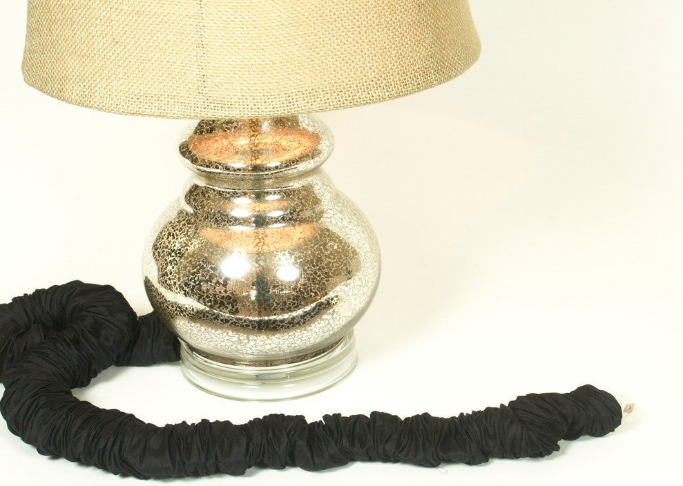Silk Lamp Cord Cover, Black