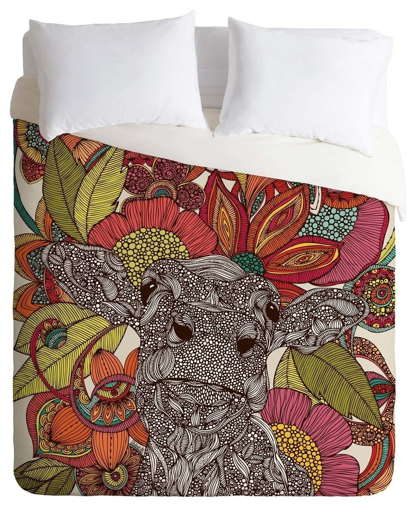 Deny Designs Valentina Ramos Arabella And The Flowers Duvet Cover - Lightweight