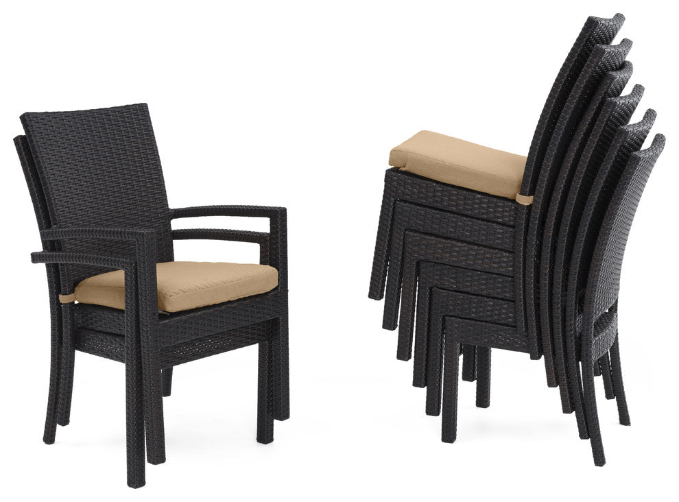 Deco 9 Piece Aluminum Outdoor Patio Dining Set, Beige