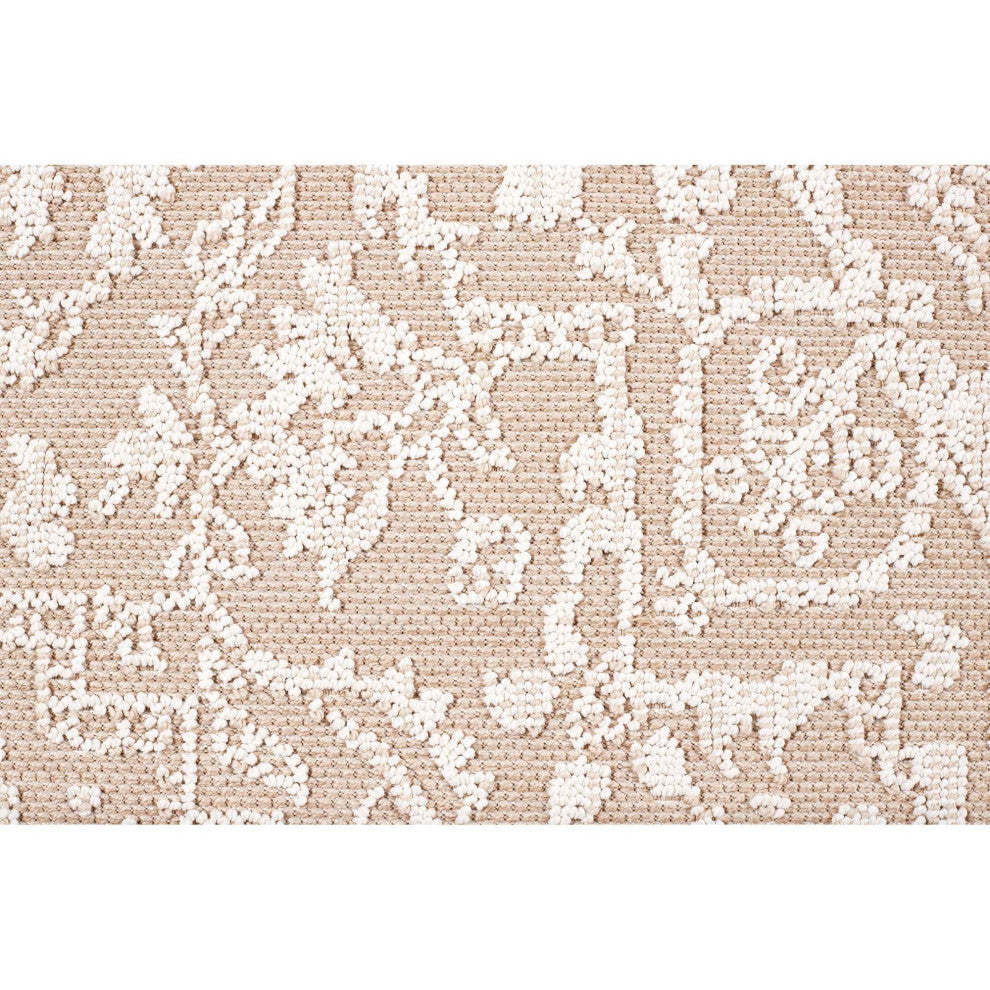 Resort Heriz Area Rug, Beige, 5'3"x7'3"