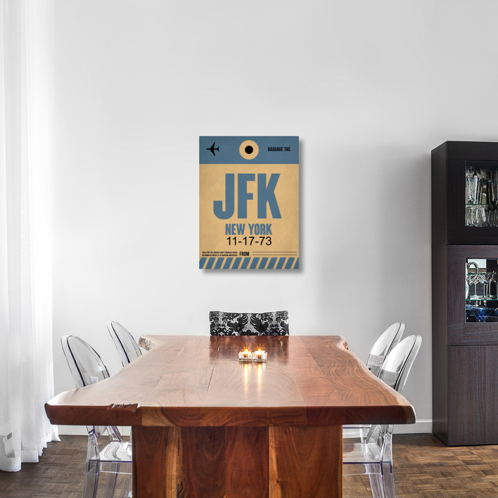 "JFK New York Luggage Tag 2" Fine Art Print