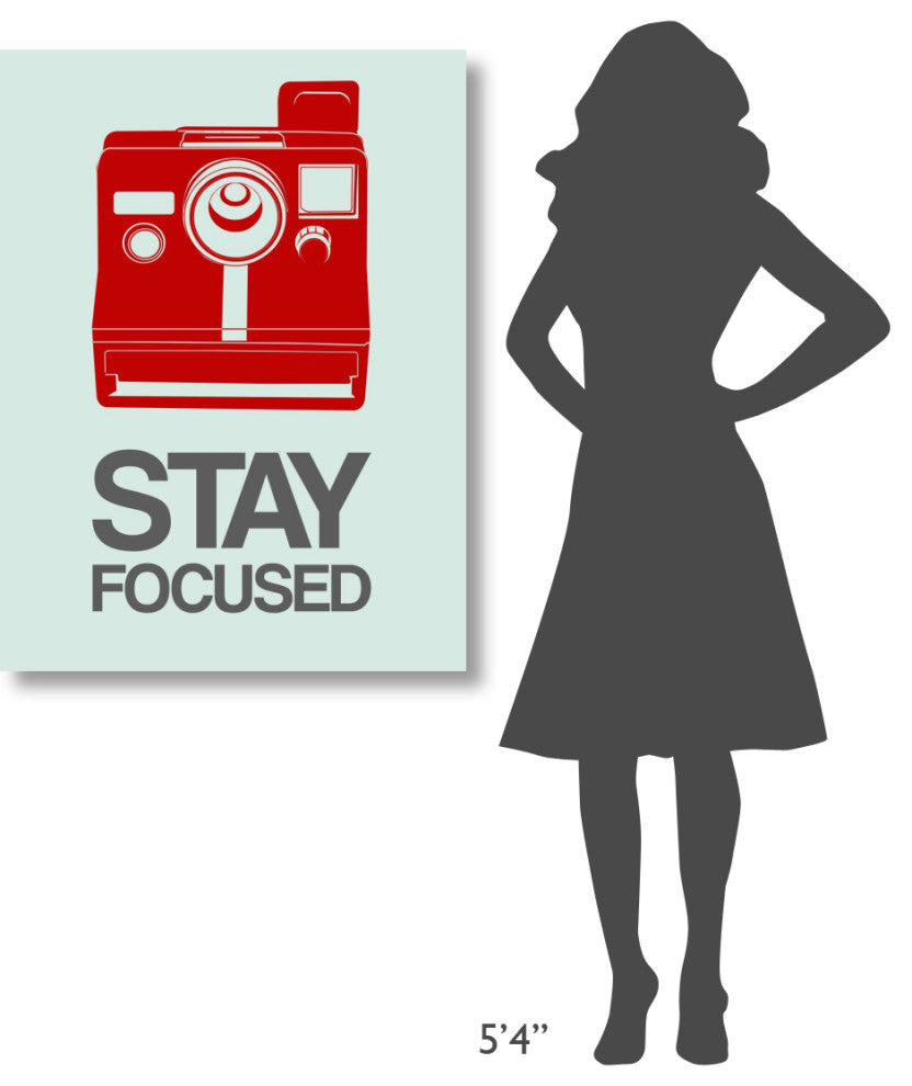 "Stay Focused Polaroid Camera Poster 4" Fine Art Print
