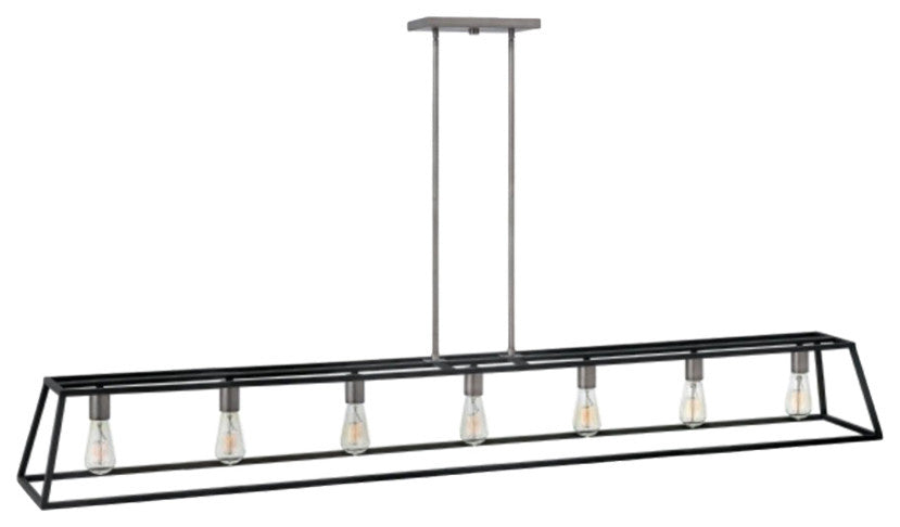 Hinkley Fulton Seven Light Linear Chandelier 3355BZ