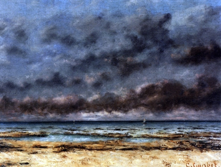 Gustave Courbet Calm Seas Premium Canvas Print