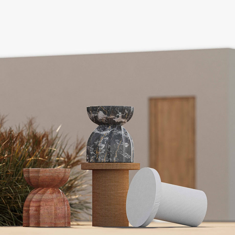 Darcy Concrete Side Table, White