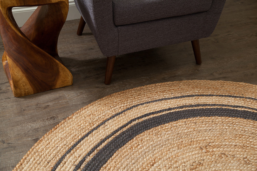 Kerala Mist Round Jute Rug, 8'