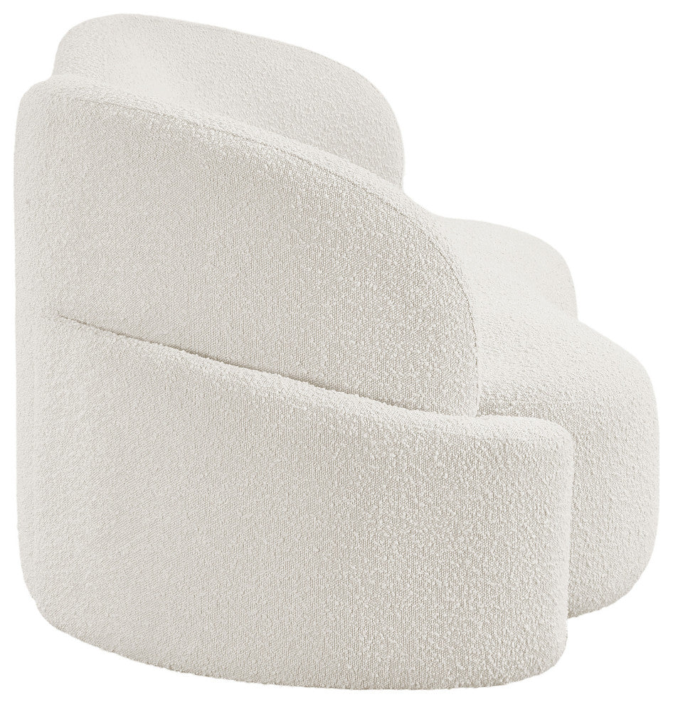 Principessa Boucle Fabric Chair, Cream, Sofa