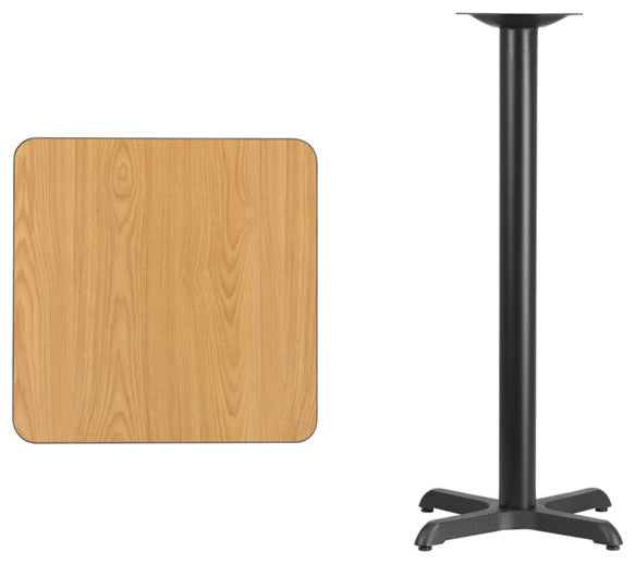 Dyersburg 24" Square Natural Laminate Table Top With 42" X-Base