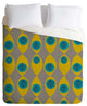 Deny Designs Mummysam Blue And Yellow Flower Duvet Cover - Lightweight