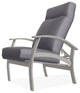 Belle Isle Cushion Outdoor Adjustable Back Chair, Ticking Fog/Warm Gray