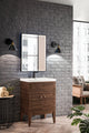 Linden 24" MC Walnut Vanity, White