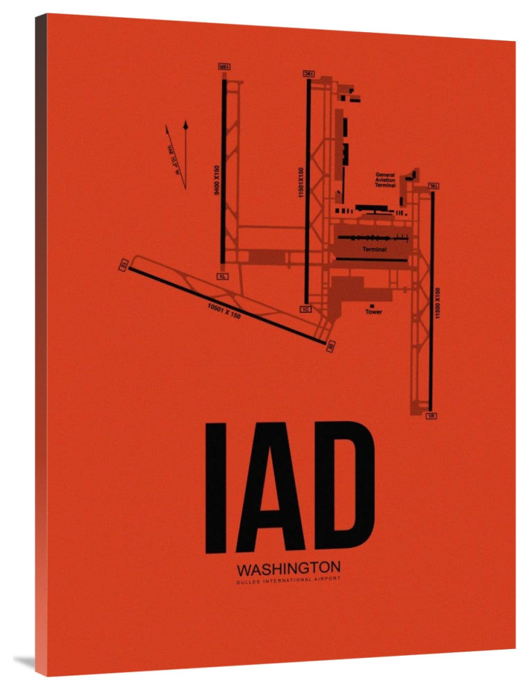 "IAD Washington Airport Orange" Fine Art Print