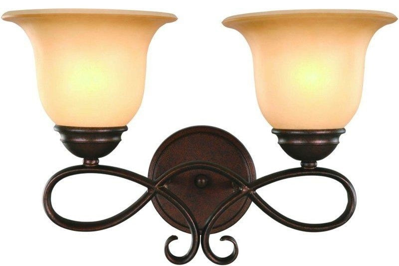 Bennington Antique Bronze 2 Light Bath/Wall Light Fixture