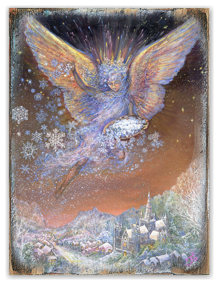 Snow Angel Wall and Table Top Wooden Decor, 18x12