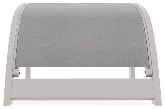 Adirondack Sling Outdoor Ottoman, Alloy/Snow