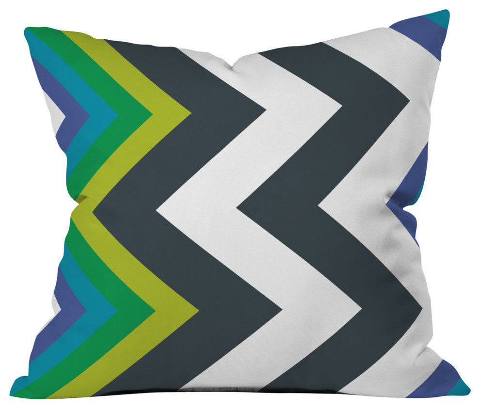 Karen Harris Modernity Galaxy Cool Chevron Outdoor Throw Pillow
