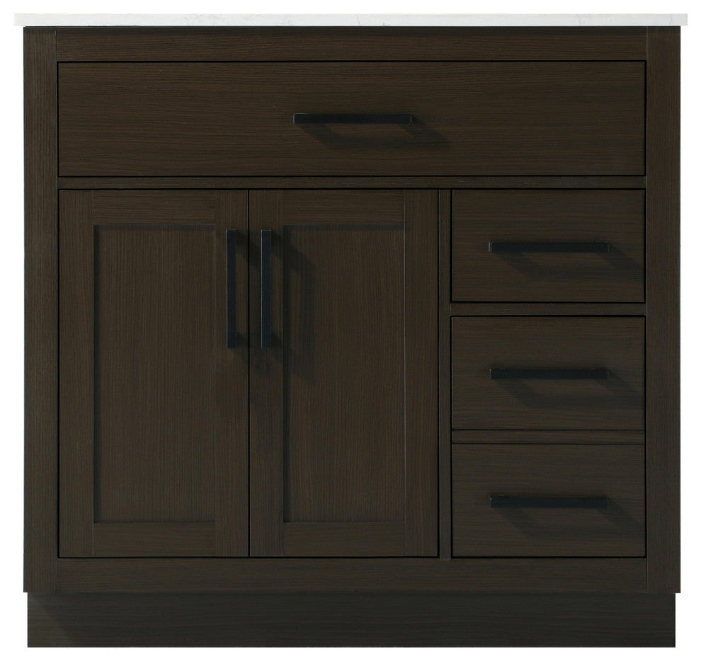 Home Living 36" Single Bathroom Vanity, Mocha Brown