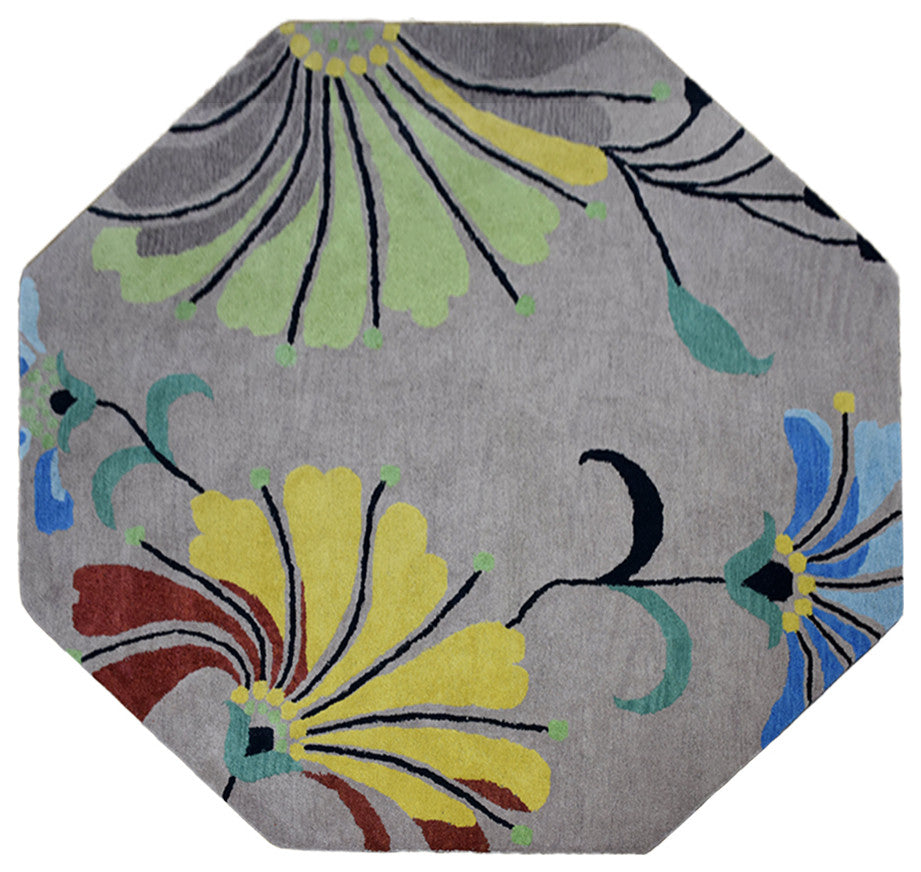 HAND TUFTED WOOL ECO-FRIENDLY AREA RUGS ECO-FRIENDLY AREA RUGS -  Camel, Floral