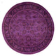 Overdyed One-of-a-Kind Hand-Knotted Area Rug Purple, 7' 1" x 7' 1"