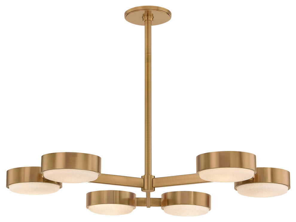 Troy Lighting Rory Semi Flush Patina Brass, 40"Lx40"Wx3"H