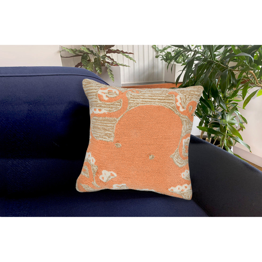 Frontporch Octopus Pillow, Aqua, 18"x18"