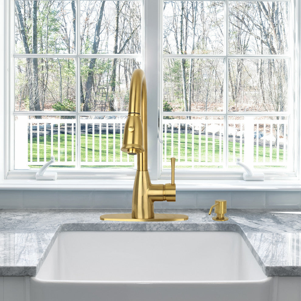 Built, Copper Soap Dispenser Refill from Top With 17oz Bottle, Brushed Gold