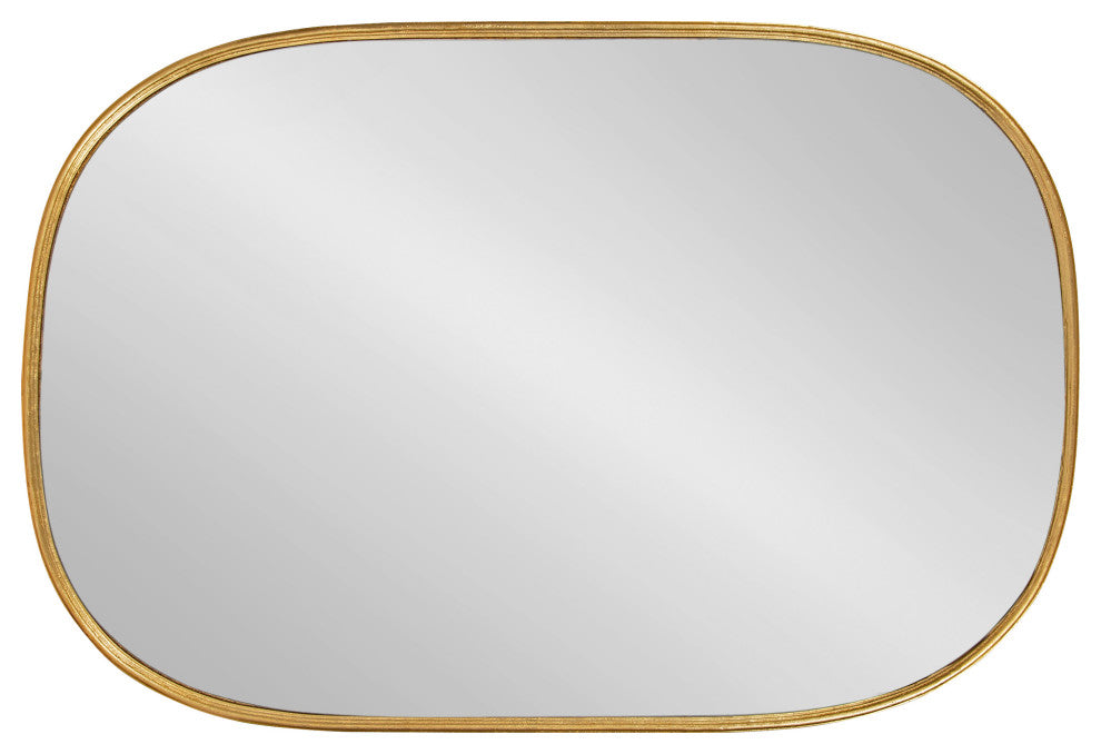 Caskill Capsule Framed Wall Mirror, Gold, 24x36