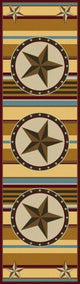 Hacienda Star Rug, Yellow, 2'x8', Runner