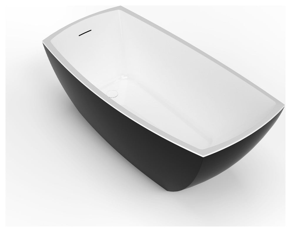 Yori 59" Bathtub, Black