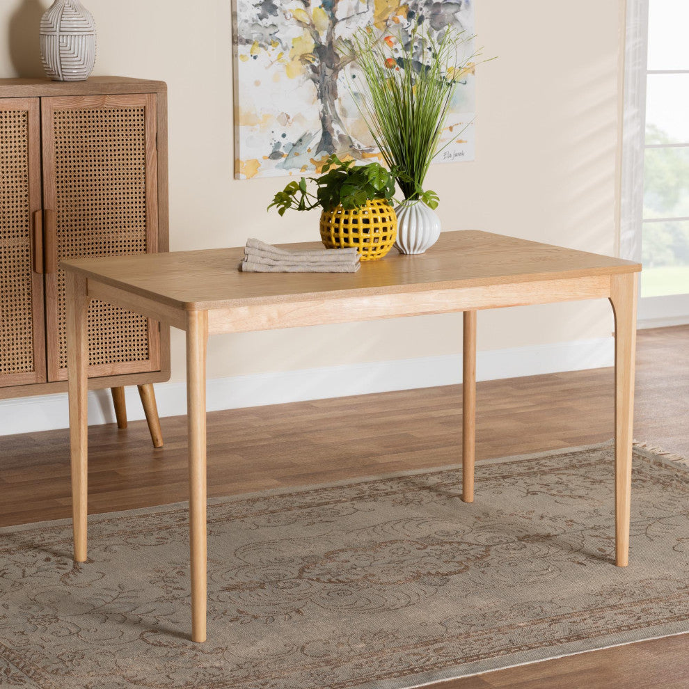 Shurik Wood Dining Table, Natural Oak