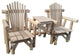 White Cedar Log Outdoor Adirondack Settee Glider