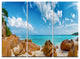 "Rocky Seychelles Island Panorama" Metal Wall Art, 3 Panels, 36"x28"