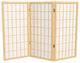 3' Tall Window Pane Shoji Screen, Natural, 3 Panels