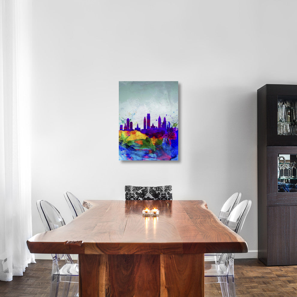 "Philadelphia Watercolor Skyline" Fine Art Print