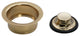 Insinkerator Style Disposal Flange And Stopper In Polished Brass, Polished Brass