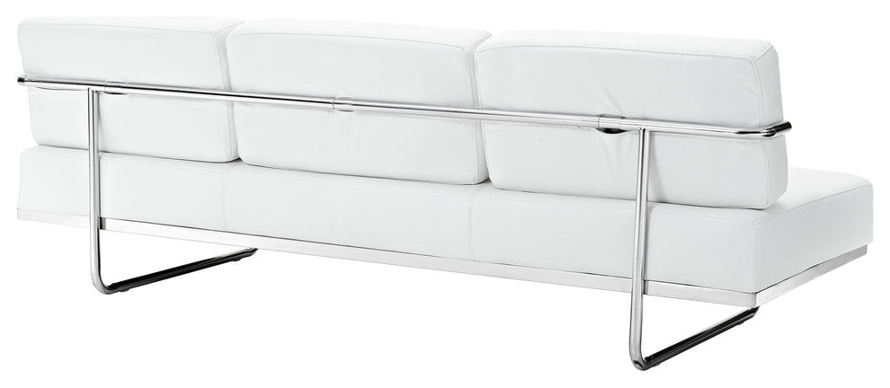 Modern Contemporary Living Room Convertible Sofa White