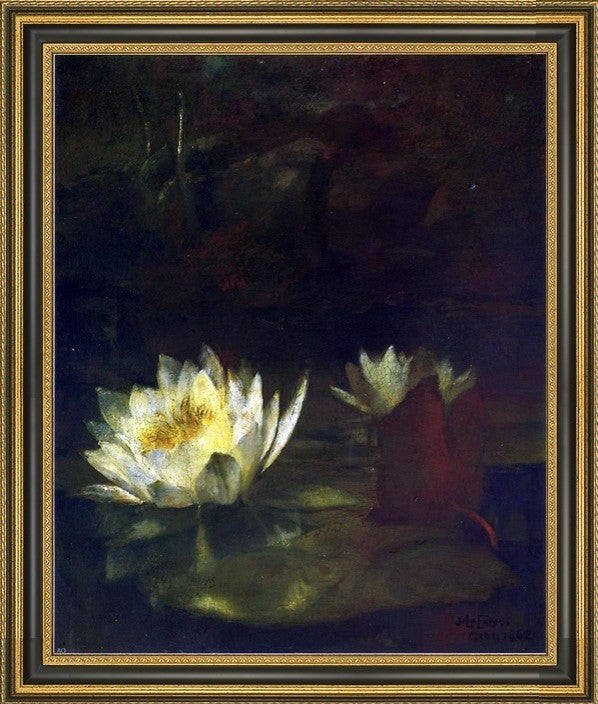John La Farge The Last Water Lilies Framed Premium Canvas Print, 16"x20"