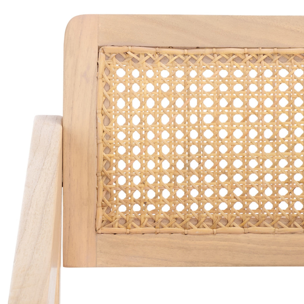 Safavieh Couture Tyrrell Rattan Dining Chair, Natural/Natural